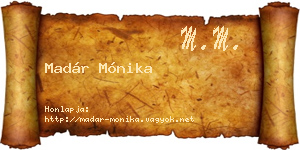 Madár Mónika névjegykártya