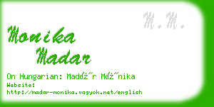 monika madar business card